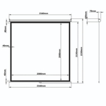Экран проекционный настенный (200х200 см), матовый, 1:1, BRAUBERG "WALL", 236727