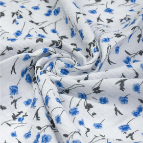 Ткань Муслин "Цветы" 100 % хлопок 150 см  135 гр/м²