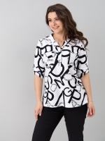 Блузка БЛ-131/белый-большиебуквы