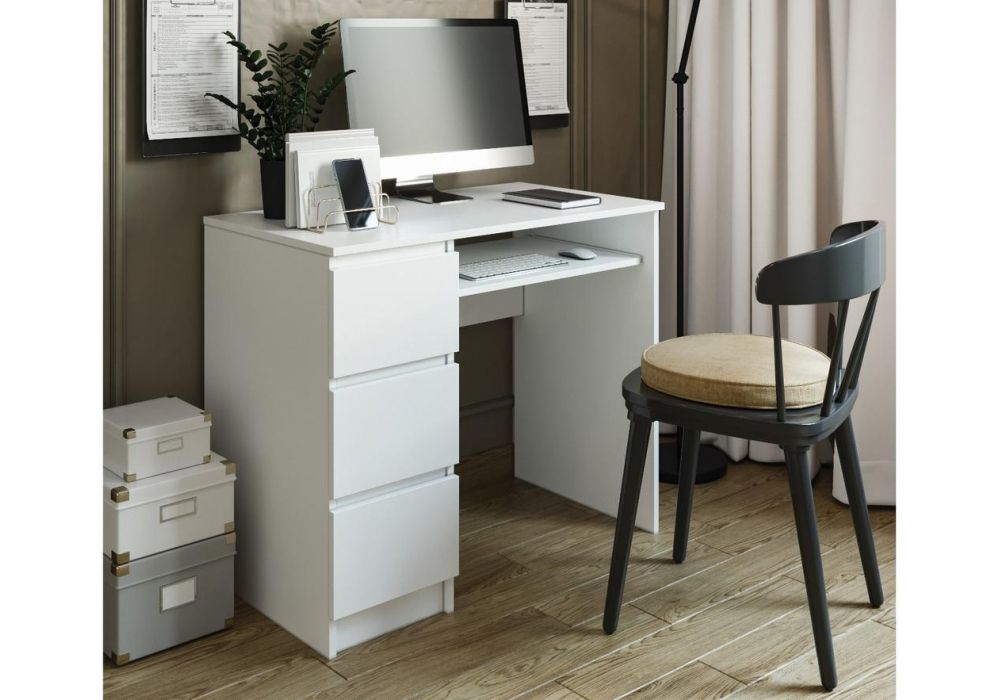 Письменный стол Мадера СМП 105х50х75 правый белый