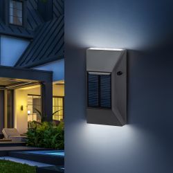 Светильник уличный ЭРА ERAFS012-07 на солнечной батарее настенный ЭРА 6 LED 13*7*3 см