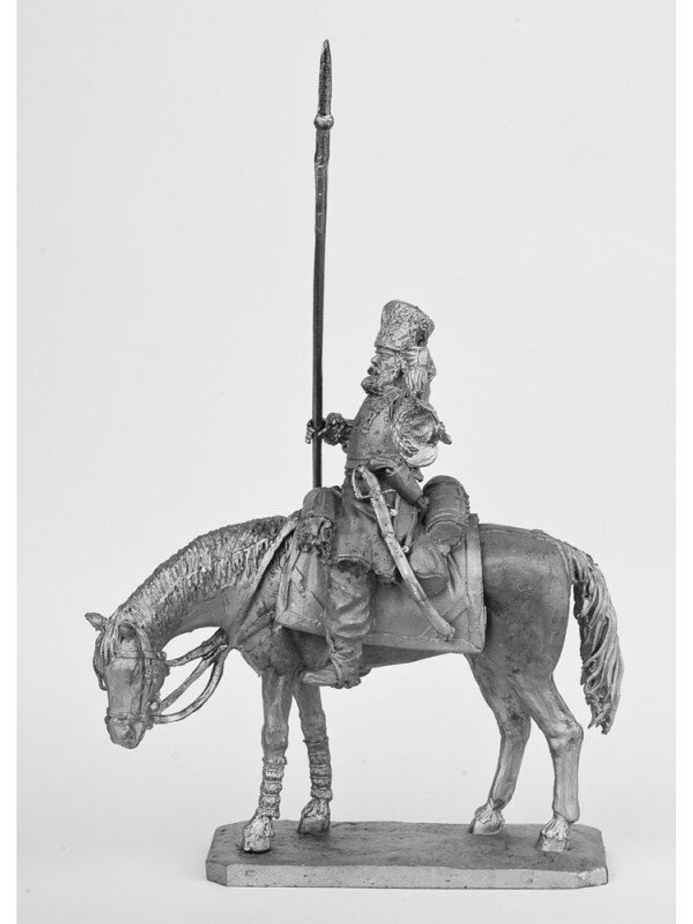 Оловянный солдатик Конный казак с пикой