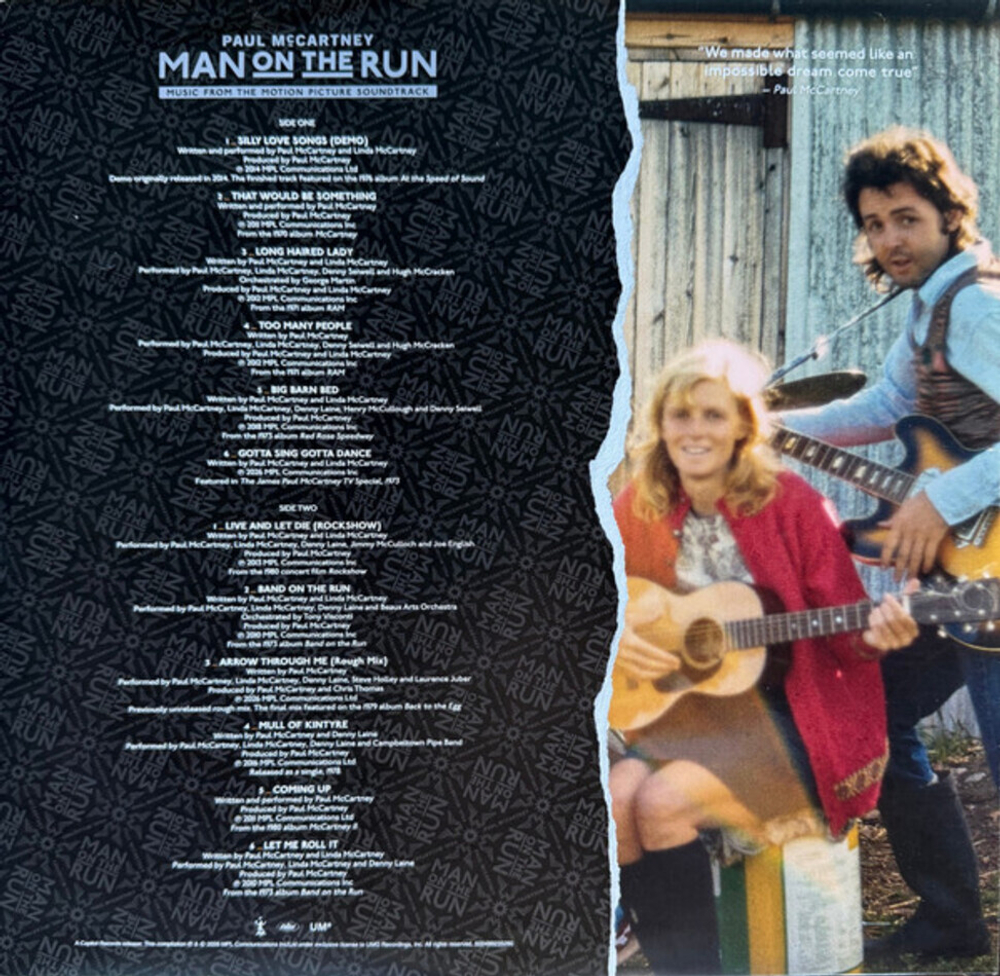 Paul McCartney / Man On The Run (Music From The Motion Picture Soundtrack)(LP)