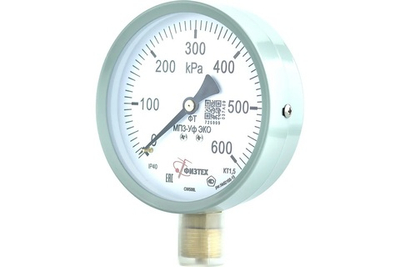 Манометр МП3-Уф исп ЭКО 0-600 кПа кт.1,5 d.100 IP40 G1/2 РШ