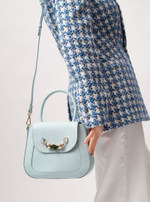 Кожаная сумка Deboro 30739 голубой айсберг