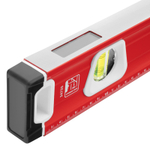 Уровень алюминиевый, магнит, фрезерованный, 3 глазка (1 зеркальный) двухкомпонентные рукоятки, 1500 мм Matrix