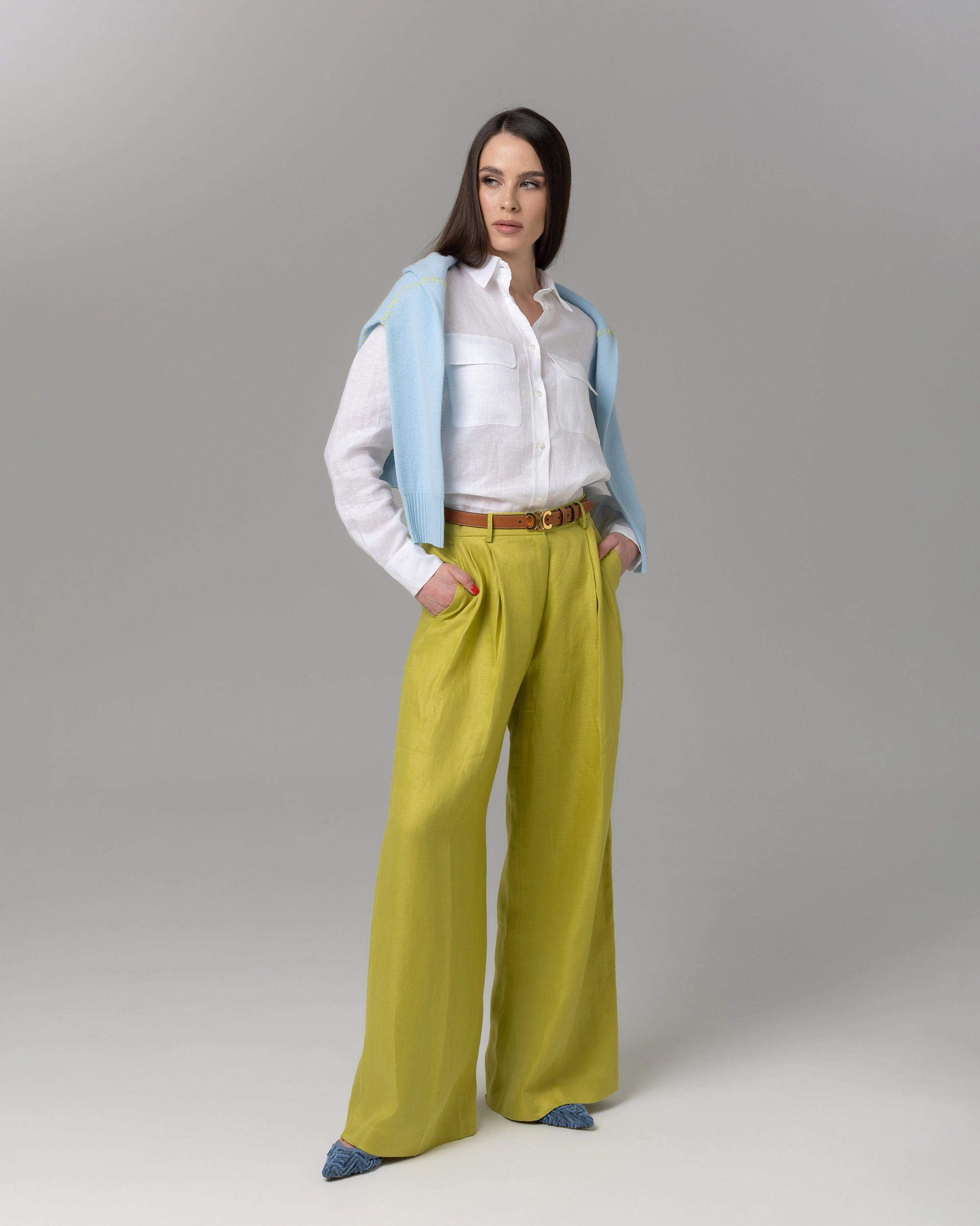 Льняные брюки