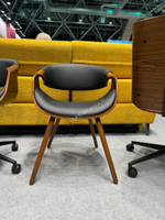 Стул JY1829 черный PU/орех