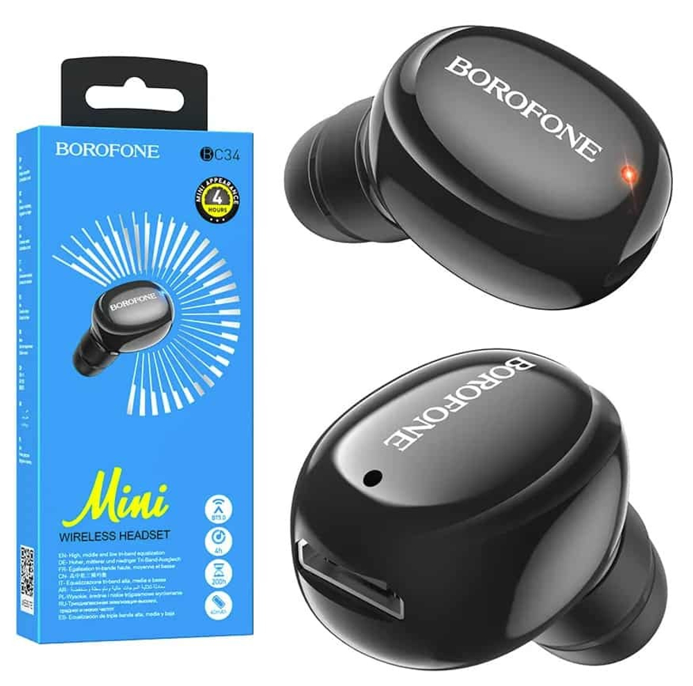 Гарнитура Bluetooth BOROFONE BC34 (черный)
