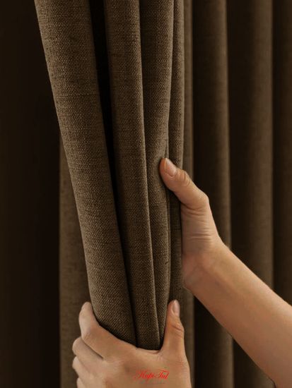 XL-Nemon Blackout 100% (коричневый) Шторы полный блэкаут под лён