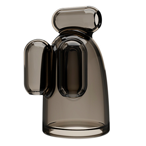 Дымчатая насадка-мастурбатор 6,2см с вибрацией Baile Vibrating Crystal Cap III BI-014631