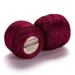 Пряжа Camellia 20г, 280м, 70% полиэстер, 30% металлик (цена за 1 шт)