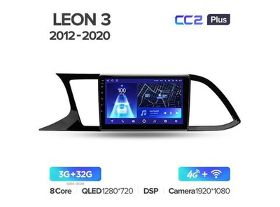 Магнитола Teyes CC2 Plus 3-32 Seat Leon 3 2012-2020 9.0"