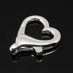 Замок-карабин (Юж. Корея), родиевое покрытие, размер 25*21 мм, цена за 1 шт