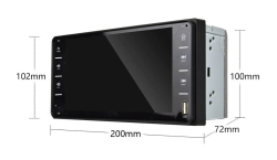 Автомагнитола сенсорная 7" для Toyota 100x200 (Bluetooth, USB, AUX, Mirror Link)