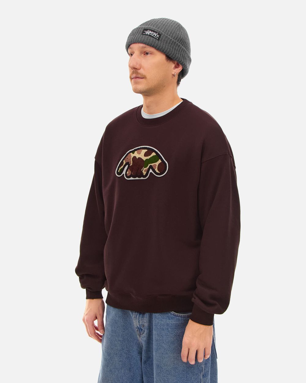 Толстовка Anteater Crewneck CamoLogo коричневая