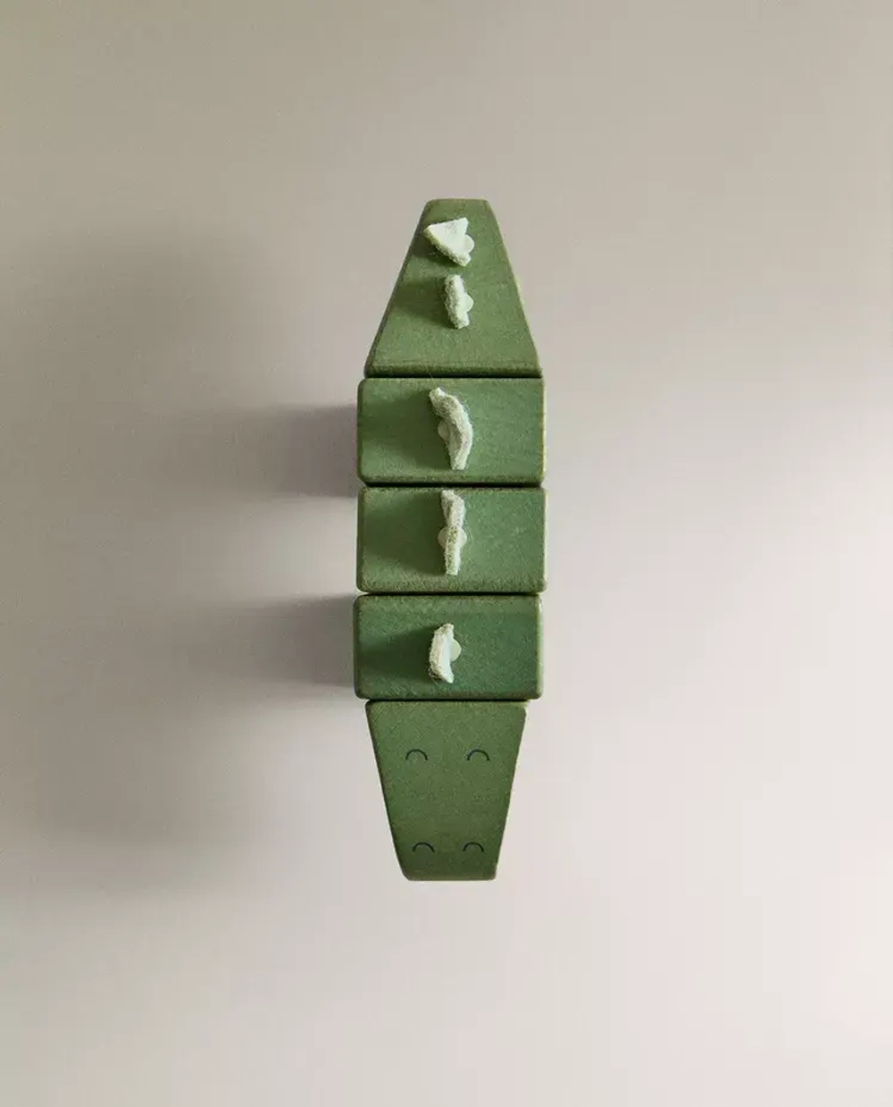 ZARA HOME ДЕРЕВЯННАЯ ИГРУШКА-ГОЛОВОЛОМКА «КРОКОДИЛ» ДЛЯ ДЕТЕЙ, ЗЕЛЕНЫЙ