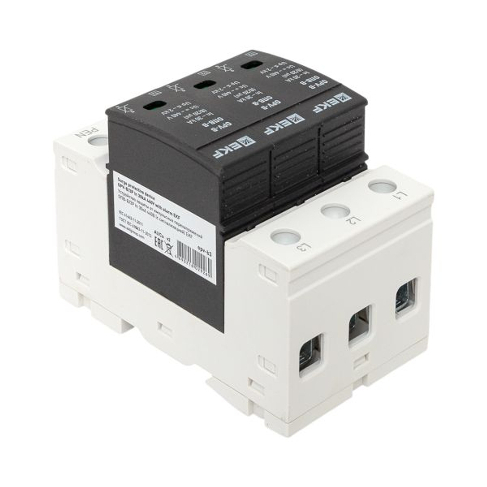 Ограничитель импульсных напряжений ОПВ-B/3P In 30кА 440В с сигн. EKF PROxima