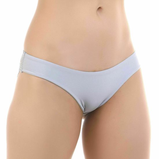 Женские трусы слипы с кружевной вставкой серые ROMEO ROSSI RR2503-3