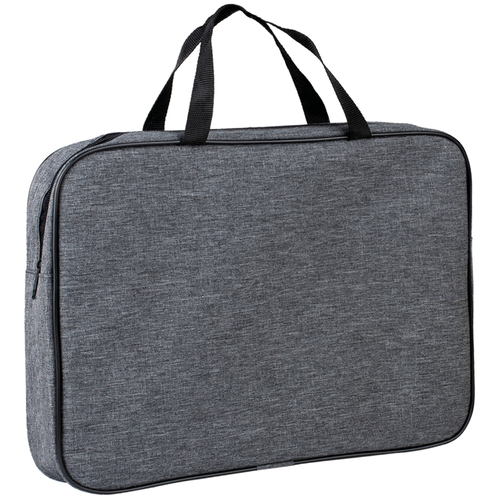 Папка с ручками Премиум А4 "Графит", полиэстер, на молнии, 60мм, ArtSpace