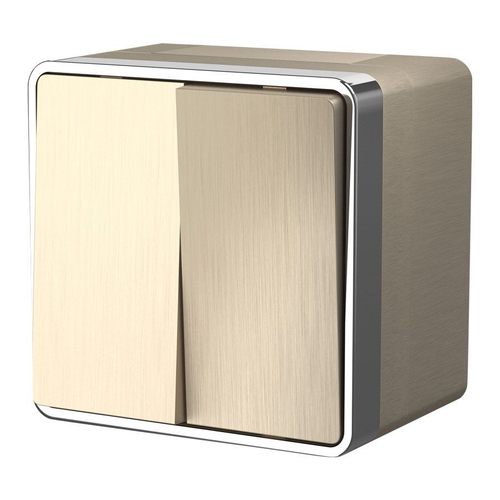 Выключатель двухклавишный влагозащищенный Gallant (белый) WL15-03-02