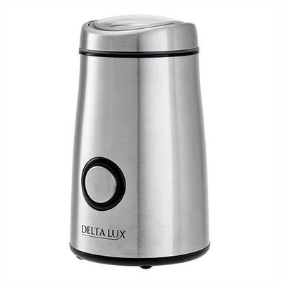 Кофемолка электрическая 250 Вт, 50 г DELTA LUX DE-2200 нержавеющая сталь