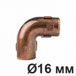 Угол 90, соединительный для электропроводки Лофт, "Медный век" Bironi BTU1-16-16-5 / Ø 16 мм