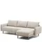 Трехместный модульный диван Carlota с левым/правым шезлонгом, бежевый
