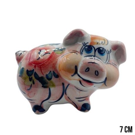 Фигурка Поросенок Степа цветная гжель