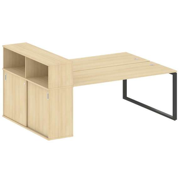 Метал Систем Рабочая станция с шкафом-купе на О-образном м/к БО.РС-СШК-2.5 Т