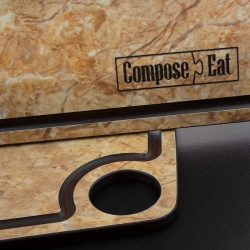 Доска разделочная c желобом 29х22см ComposeEat Fashion оникс светлый