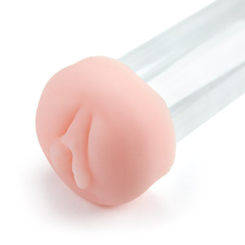 Вакуумная помпа мужская поршневая Penis Enlarger Pump (Цвет: прозрачный с черным)