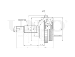 ШРУС внешний UNIO CVJ-20089