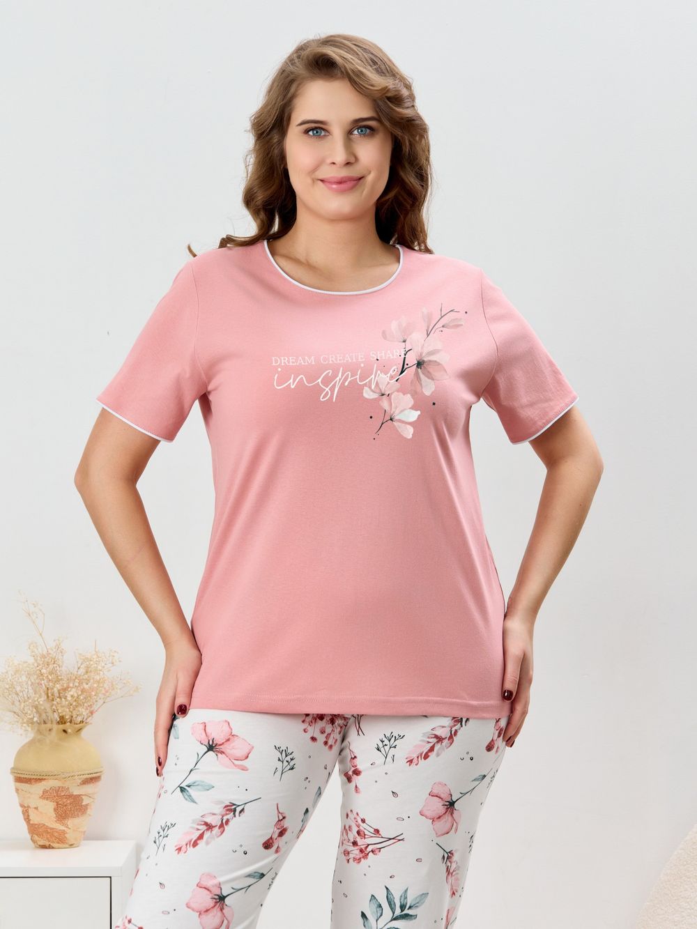 Пижама Узор-2 Виотекс СУХАЯ РОЗА