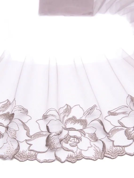 05-111 Вышивка на неэл. сетке 21 см, Rose, кофейная роза/бронза