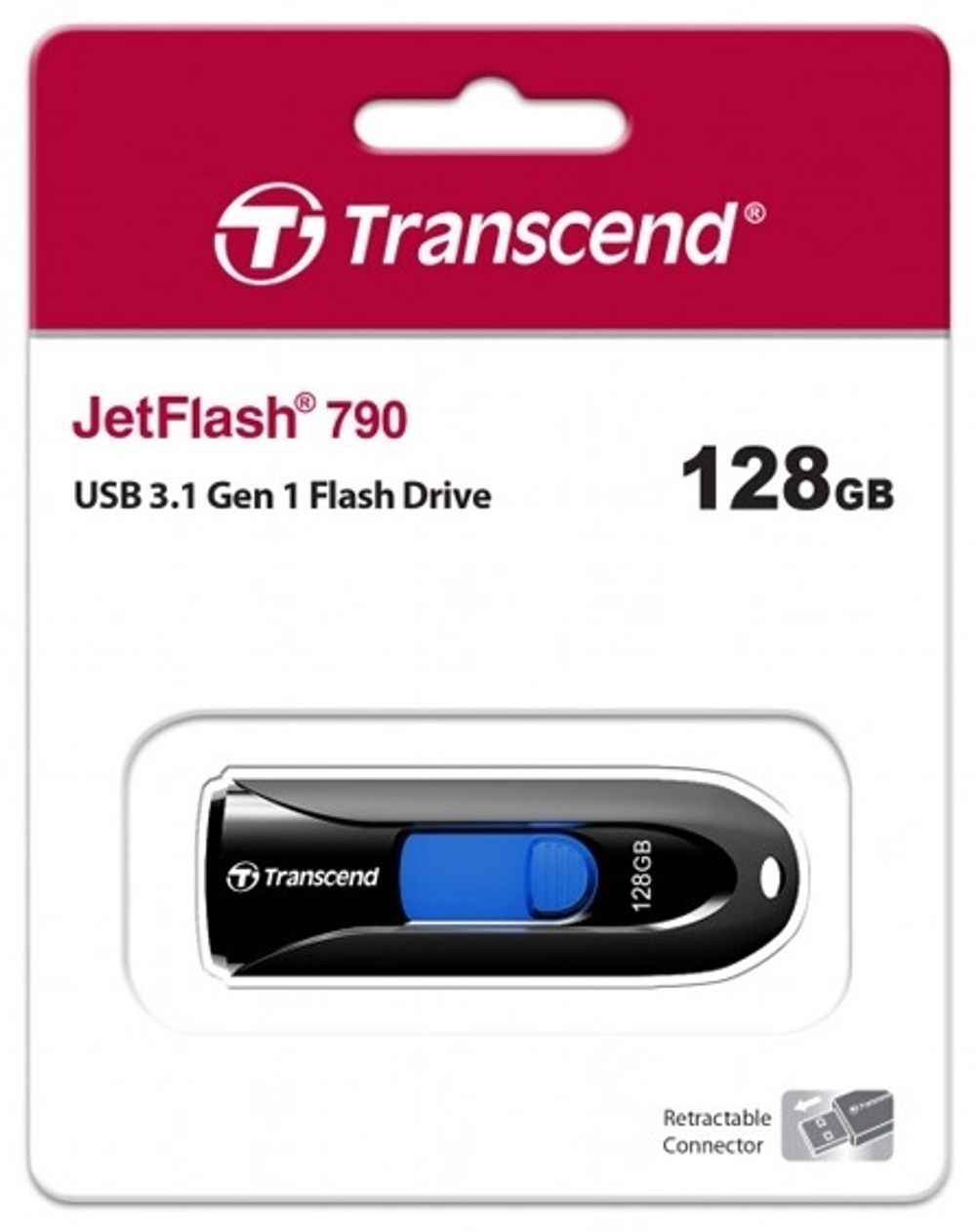 USB Flash карта Transcend TS128GJF790K 128Gb черный
