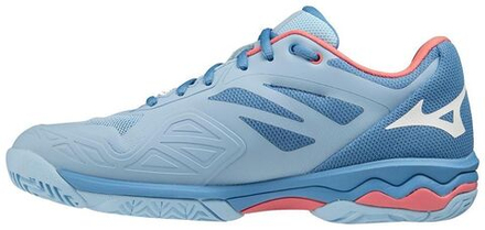 Женские Кроссовки теннисные Mizuno Wave Exceed Light CC - белый, Оранжевый, Розовый