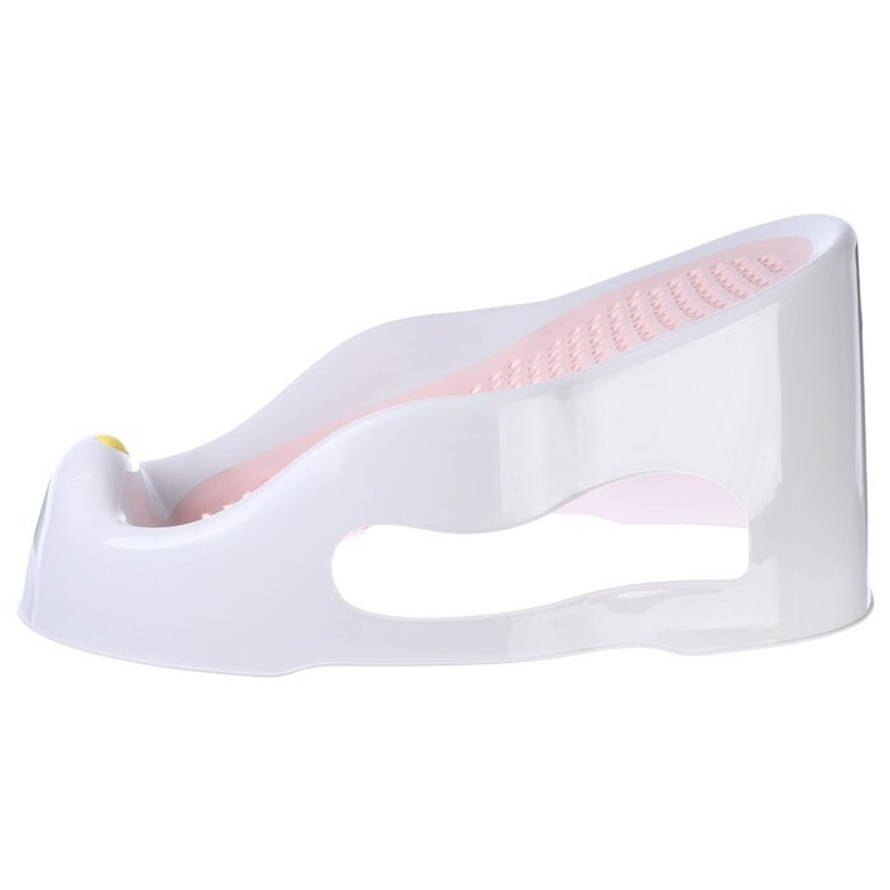 6895051 Лежак - горка для купания, цвет белый/розовый 0-6 мес, р-р 43х30х19см