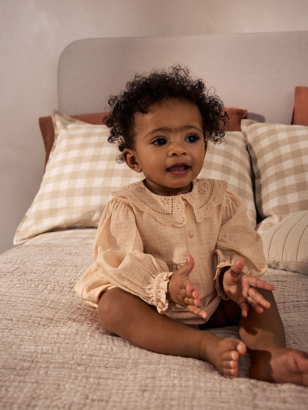 Боди с длинным рукавом для девочки Next AA8-201, Персиковый