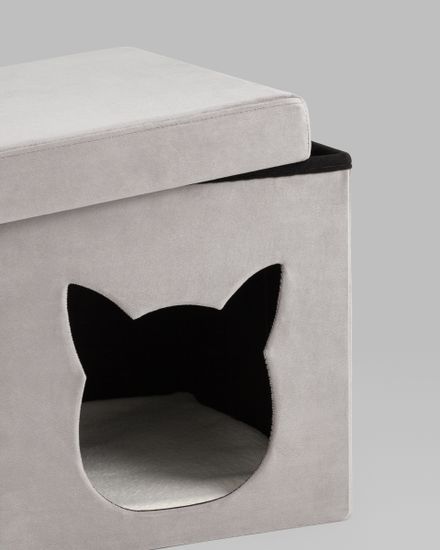 Пуф складной с ящиком Store Pet серый