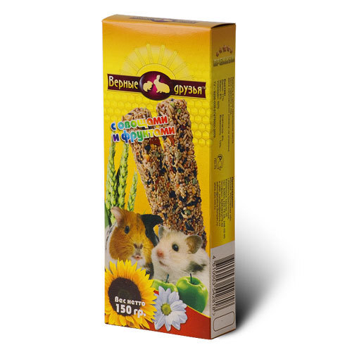 Верные друзья Лакомства для грызунов с овощами и фруктами, 150 г