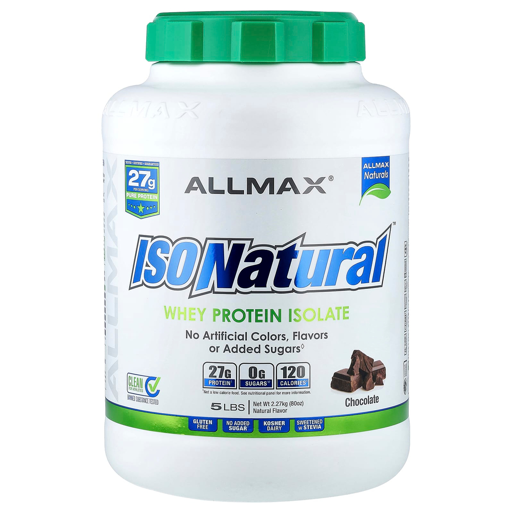 ALLMAX, ISONatural™, изолят сывороточного протеина, со вкусом шоколада, 2,27 кг (5 фунтов)