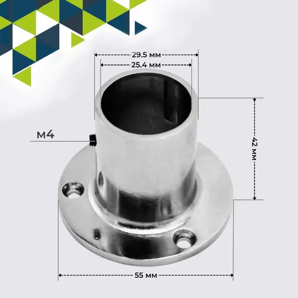 УСИЛЕННЫЙ держатель трубы к системе Joker, Фланец 25 мм , 4 штуки