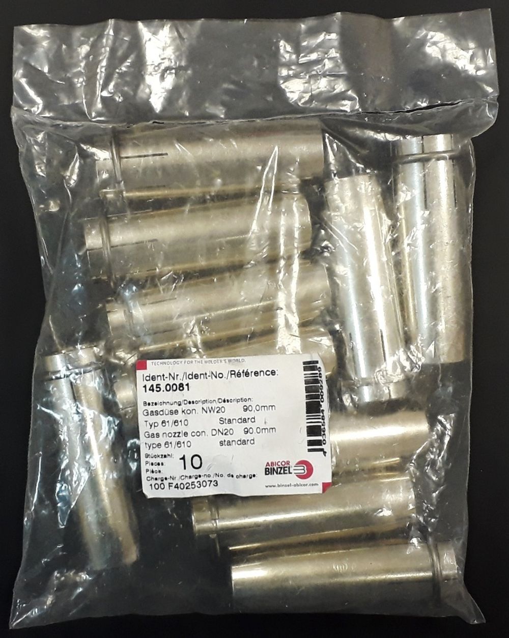145.0081 Газовое сопло коническое сварочное D20,0/90 Abicor Binzel