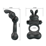 Черное вибрирующее кольцо с металлическими шариками Yusuf