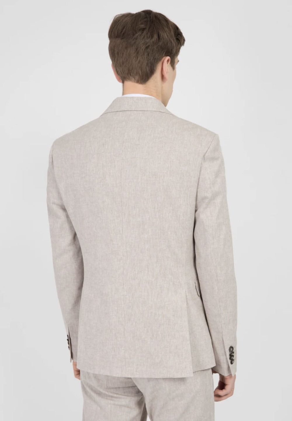 Мужской костюм тройка (серо-бежевый) А50