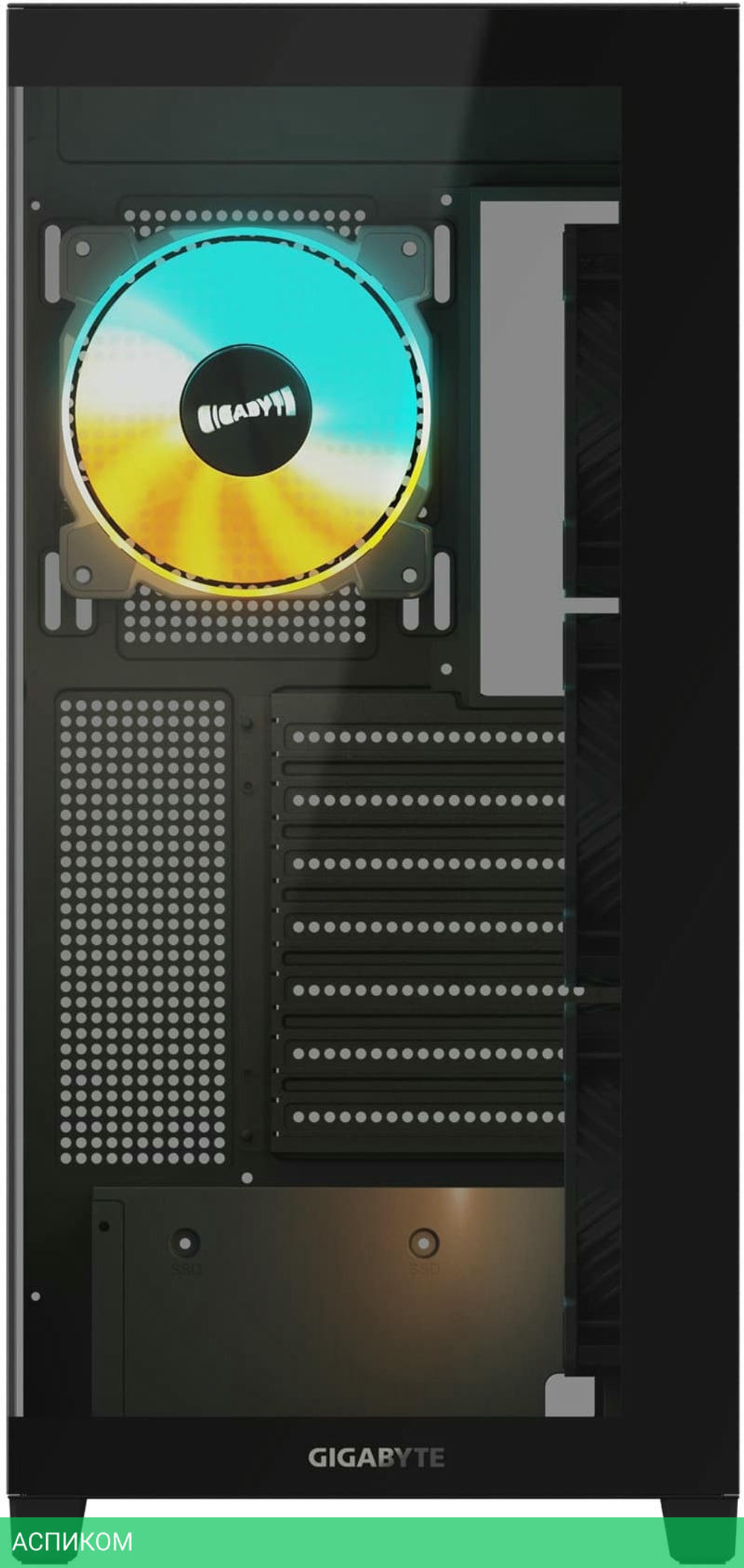 Корпус Gigabyte C500 Panoramic Stealth без БП черный (GB-C500P ST)