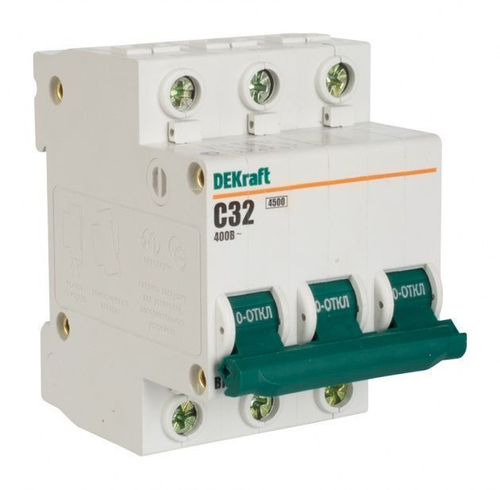 Автоматический выключатель ВА-101 3п 32А 4,5кА DEKraft хар C