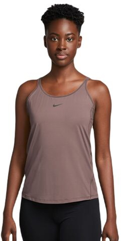Женский топ теннисный Nike One Classic Dri-Fit Tank - smoke mauve/black