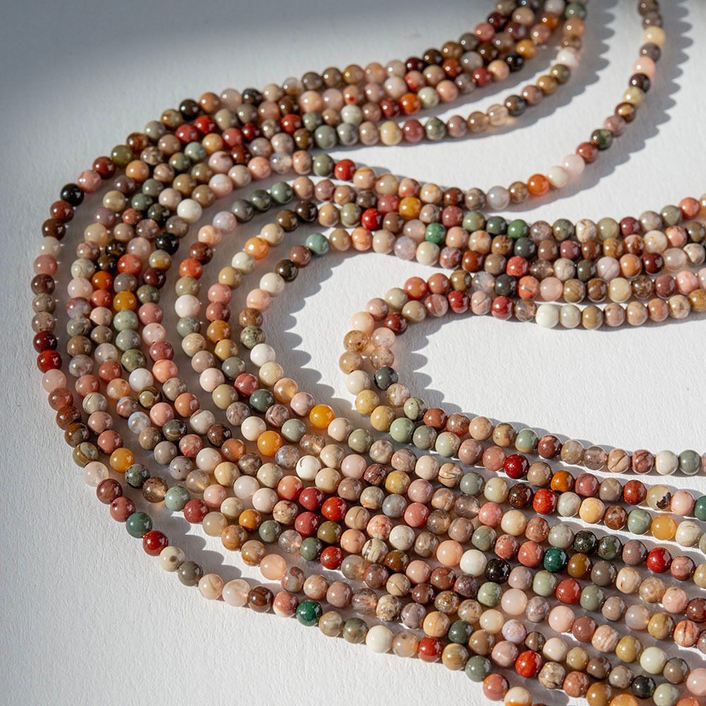 Алашаньский агат натуральный, бусины в форме шара 3,1мм